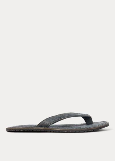 Sandálias Ralph Lauren Camurça Flip-Flop Homem 70421-WHXK